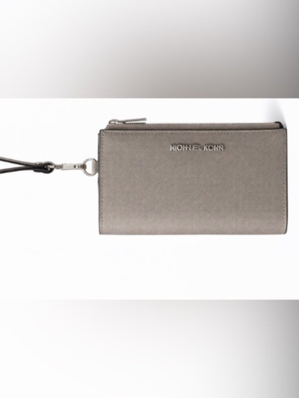 ✨ Michael Kors Wristlet Wallet Gray Saffiano 💼 | Cartera MK - Picture 2 of 6